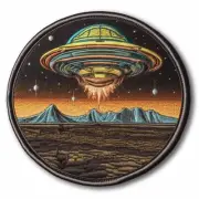 UFO Patch Iron-on Embroidered Applique Clothing Unexplained Mysteries, Aliens
