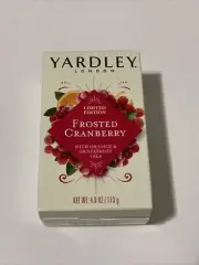 Yardley London Frosted Cranberry Soap 4oz Bar Limited Edition Orange Grapefruit