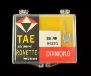 Vintage TAE 8437D Diamond Stylus Phonograph Needle Replacement Ronette NOS