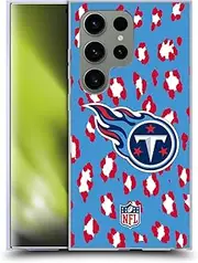 Head Case Designs Officially Licensed NFL Leopard Animal Print Tennessee Titans Art Soft Gel Case Compatible with Samsung Galaxy S24 Ultra 5G