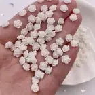 3D Rose Flower Flat Back Rhinestone - Craft Decor White Clear Colour Rhinestones