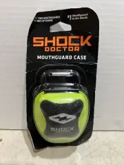 NEW Shock Doctor Mouth Guard Mouthguard Anti Microbial Heavy Case Holder Green