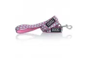 Doog Neoprene Antibacterial Dog Lead - Luna - Pink with Droplets [Size: Large]