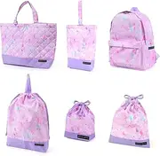 COLORFUL CANDY STYLE NU305300 Kindergarten Entrance School Entrance 6-Piece Set, Lesson Bag, Quilting (Gusseted), Shoe Case, Drawstring Bag, Gymnastics Clothing Bag, Lunch Bag, Cup Bag, Small Items,