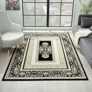 Royal King Black Cream Rug
