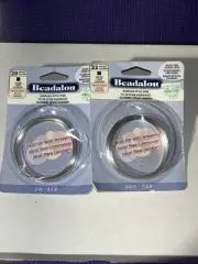 Beadalon Nickel Free Silver Plated German Style Wire 2 Packages