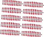 FRCOLOR 120pcs False Nail Tips Gel Stand False Nails Stick on Fingernails Halloween Press on Nails Nail Art Tips Halloween Fake Nails False Nails Full Cover False Nails with Glue Red