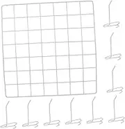 ROMISBABA Stylish Wire Grid Panel 35x35cm Modern Wall Storage Photo Display Holder Iron Decor for Living Room