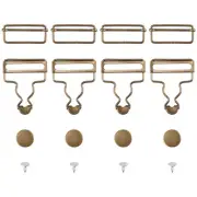 4 Sets buckle fasteners bib overall strap hooks overall clasp