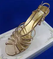 NEW Diane Lynn by Saugus Shoe Alison 62074D Champagne Silk Size: 11D
