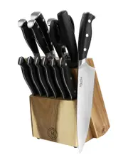 Martha Stewart Stainless Steel 14pc Cutlery & Knife Block Set
