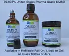 Pharmaceutical DMSO Liquid/Gel 99.9% Pure DMSO, 70/30 Water, 70/30 Aloe in Glass