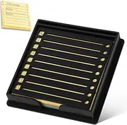 KICHOUSE Sticker Display Rack Retro Note Pad Holder Memo Pad Holder Space-Saving Office Organizer