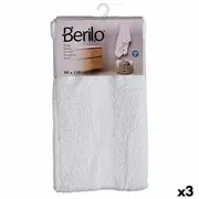 Bath Towel 90 x 150 Cm White 3 Units