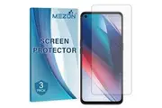 [Set of 3] OPPO Find X3 Lite Ultra Clear Screen Protector Film by MEZON Case Friendly, Shock Absorption (OPPO Find X3 Lite, Clear)