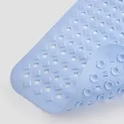 Cladore | Non Slip Bath Mat for Tubs | Vinyl Bathtub Mat for Kids and Baby | Large Shower Mat | Blue with Diamond Pattern