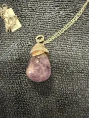 Brighton Silver Plate NEPTUNE'S RINGS AMETHYST Stone Long Necklace JL796D $88