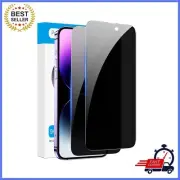 Privacy Screen Protector For iPhone 14 Pro 6.1" Full Coverage Shockproof 2 Pack