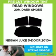 For Nissan Juke 5-door 2010+ Pre Cut Window Tint Kit 20% Dark Rear Tinting Film