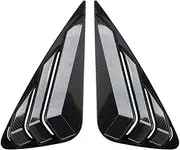 Compatible with Lexus NX 2015-2021 Car Rear Louver Window Side Shutter Cover Trim Sticker Vent Scoop ABS Carbon Fiber Style Gloss Black Auto(Carbon Fiber Look)