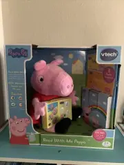 VTech Peppa Pig Read With Me Peppa With Three Storybooks, Learning Toy