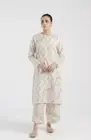 ETHNIC SUMMER EMBROIDERED COTTON LINEN READY TO WEAR SUIT SIZE SMALL BNWT