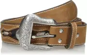 Nocona Men's Buffalo Concho Inlay Belt, Size 32