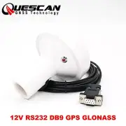 12V RS232 DB9 Female GPS GLONASS Receiver NMEA0183 Antenna with Flash Memory