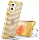 NEW IN BOX * iPhone 12 Pro Max Case GOLD & Clear W/ Two Way Stand