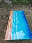 Ocean table, Resin Ocean table, Epoxy River table, Resin Beach Table Home Decor