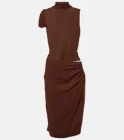[Christopher Esber] Christopher Esber Fusion Tee midi dress AU 10 brown