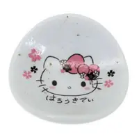 在飛比找樂天市場購物網優惠-小禮堂 Hello Kitty 日製圓形陶瓷筷架《粉白.大臉