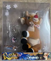 Rudolph Bean Bag Plush And Watch Holiday Gift Set NIB Armitron Vintage 1999