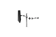 ATDEC DUAL DISPLAY MONITOR ARM - BLACK - QUICK DISPLAY RELEASE TILT PAN LANDSCAPE/PORTRAIT - ADVANCED CABLE MANAGEMENT - BOLT THROUGH DESK CLAMP DESK