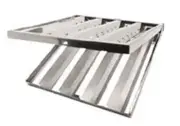 HINGED STAINLESS STEEL GREASE FILTER W/HANDLES BAFFLE TYPE 10" X 16" X 2"