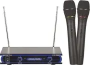 VocoPro VHF-3005 Dual Channel VHF Wireless Microphone System, 21.00 x 21.00 x...