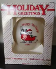 The Home Depot 1999 Happy Holidays Glass Ball Christmas Ornament