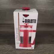 Bialetti Coffee French Press Red Modern 1 Liter 34 oz 8 Cups New