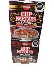 2X NISSIN CUP NOODLES SABOR FLAMAS LIMON+DARK DRAGON/INSTANT LUNCH/FREE SHIPPING