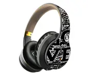 Wireless Portable Bluetooth-compatible 5.0 Game Headphone with Microphone Stereo Music-Black Golden - Black Golden