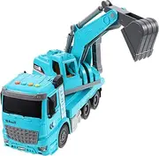 Kisangel Excavator Model Toys Car Toy Suits for Boys Tractor Toys Music Toys Mini Construction Toys Construction Truck Cars Toys Engineering Vehicle Toy Excavator Plaything Plastic Sky-Blue
