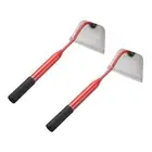 2pcs Garden Hoe 16" x 6" Steel Hoe Garden Tool with Handle, Red