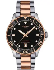[Tissot] Seastar 1000 40mm T1204102205101 Watch in Rose Gold/Black