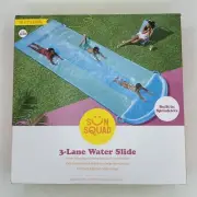 Sun Squad 3-Lane Water Slide with Built-in Sprinklers