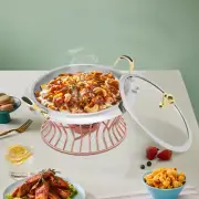 2L Round Chafing Dish Stainless Steel Buffet Catering Chafer Party Food Warmer