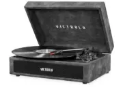 Victrola 3-Speed Bluetooth Portable Stereo Turntable - Gray VSC-580BT-LGR