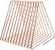 BUGUUYO Metal Book Rack with Slots Telescopic Desktop Organizer for Scrapbook Magazines and Albums Storage