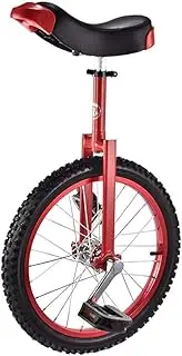 18 Inch Wheel Kids Unicycle for 10/12/13/14/15 Year Old Children, Great for Your Daughter/Son, Girl, Boy Birthday Gift, Adjustable Seat Height (Color : Yellow) Durable TDF