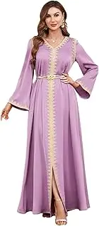 [Bciopll] African Dresses for Woman Long Sleeve Patchwork Women Clothing Muslim Dress Abaya Kaftan