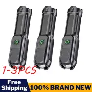 990000LM LED Flashlight Zoomable Tactical Police Super Bright Torch Rechargeable